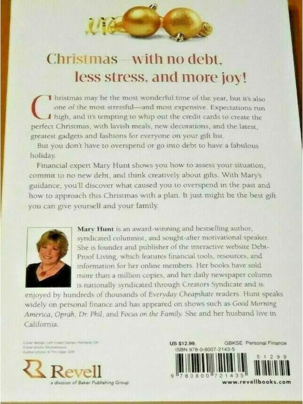 Debt-Proof Your Christmas Book Mary Hunt Celebrating Holidays Breaking the Bank